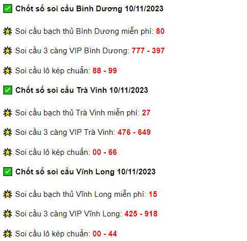 Chốt số giờ vàng soi cầu XSMN 10/11/2023