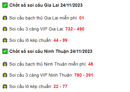 Chốt số giờ vàng soi cầu MT ngày 24/11/2023