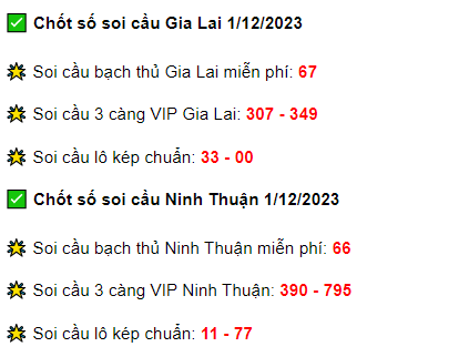 Chốt số giờ vàng dự đoán Miền Trung 1/12/2023