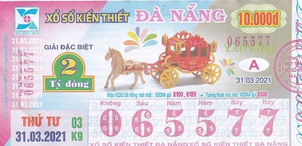 Mẫu vé số Kiến thiết Đà Nẵng Mẫu vé số Kiến thiết Đà Nẵng
